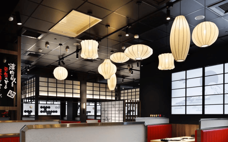 牛角燒肉中和環球店 燒肉店照明設計案例